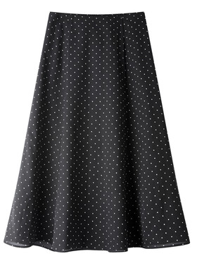 波点百褶雪纺半身裙2026夏季新款