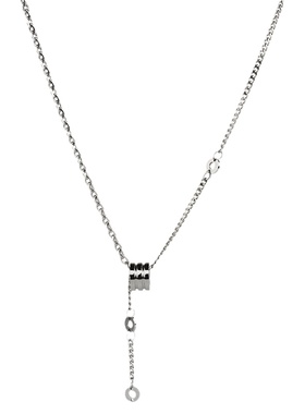 不掉色小蛮腰吊坠流苏钛钢项链