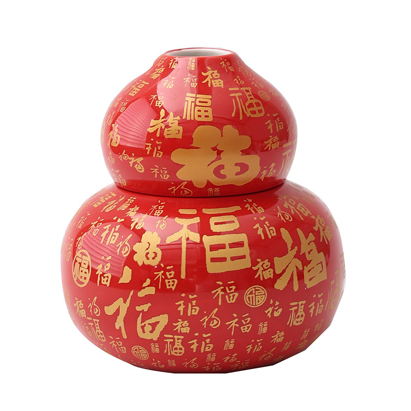 新中式百福陶瓷大容量烟灰缸摆件