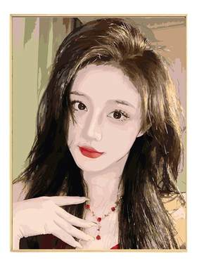 人像照片定制diy数字油画装饰画