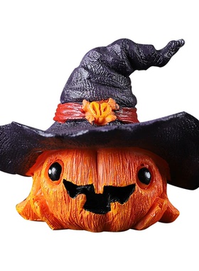 万圣节活动派对道具魔法帽南瓜头鬼屋剧本杀微景观氛围场景装饰品