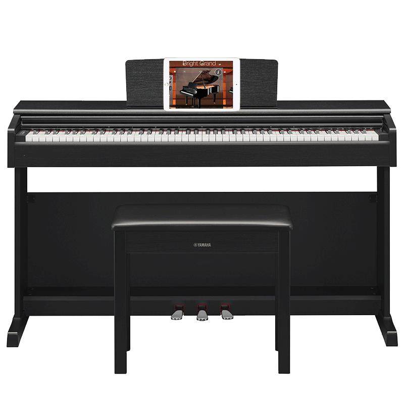 雅马哈电钢琴YDP145B R专业88键重锤立式初学者家用智能电子钢琴