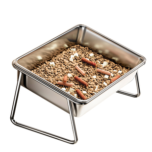 狗碗狗盆宠物碗狗食盆水碗狗狗喝水增高架护颈不锈钢饭碗猫粮猫碗