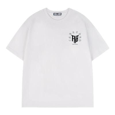 FNB美式街头潮牌嘻哈LOGO印花宽松短袖T恤夏季新款舒适时尚上衣