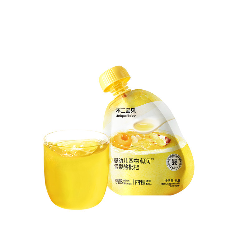 不二宝贝雪梨枇杷汁金银花婴儿童果汁水搭无添加健康饮料品秋梨膏