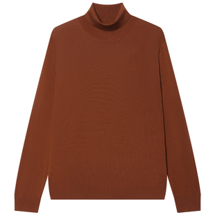 【储格】可机洗100%丝光羊毛针织衫男保暖内搭高领毛衣冬季打底衫