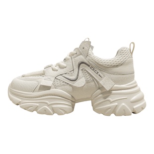 7cm厚底老爹鞋女2026新款春季女鞋子内增高小白鞋百搭休闲运动鞋