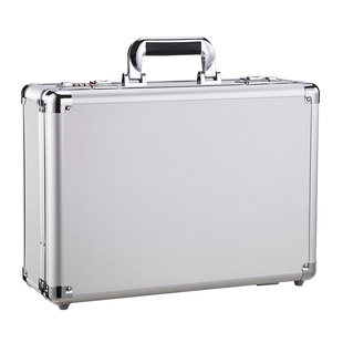 公章盒子收纳盒铝合金手提带锁会计财务印鉴章印章箱印泥印章盒