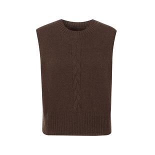 GCRUES商场同款羊毛圆领背心女2025新款显瘦针织马甲 G09D00A0352