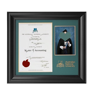 证书展示毕业照片实木相框8寸定制摆台挂墙高级感带卡纸烫印LOGO