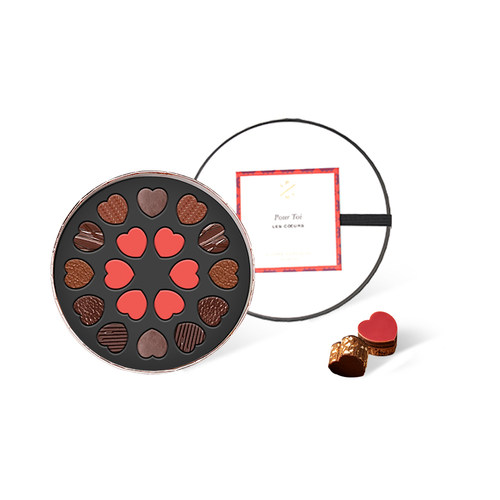 PM比利时爱永恒心形萃心夹心坚果巧克力高端节日送礼物情人节礼盒