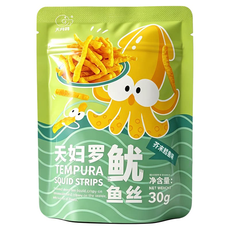 舟山特产天妇罗鱿鱼丝小包装芥末味椒麻辣味追剧下酒休闲网红零食