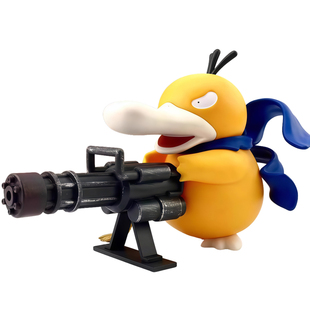 车载加特林可达鸭汽车摆件车顶外电动车装饰品车后尾部公仔玩偶