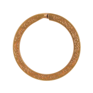 刻己复古黄铜钥匙圈环原创唐草纹钥匙扣实心中国风配饰包挂配件