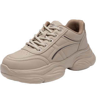 大东女鞋老爹鞋2025冬季新款时尚休闲鞋厚底防滑加绒户外运动鞋