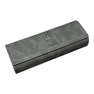 个性时尚十字架！近视框架眼镜盒高级感抗压男女便携复古墨镜盒