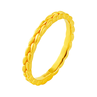 黄金戒指999足金穗穗平安细款2025新款爆款闭口实心纯金女送妈妈