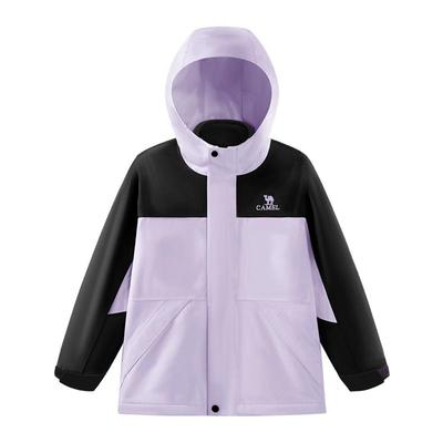 骆驼儿童冲锋衣三合一2025新款男童可拆卸外套女童防风防水外套