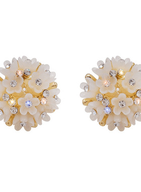 耳环花朵设计感精致甜美超仙