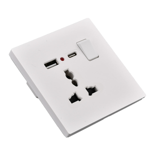 一开八孔带开关USB五孔插座13A多功能电制面板英标仟座灯制港澳版