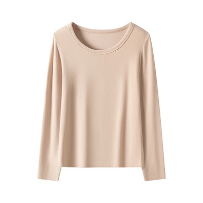 黑色圆领打底衫女2025新款冬内搭