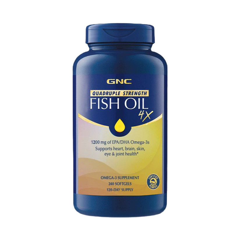 GNC铂金RTG四倍鱼油240粒DHA+EPA