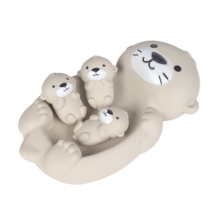 宝宝洗澡玩具水獭不进水不积水漂浮戏水玩水泳池泡澡婴儿童男女孩