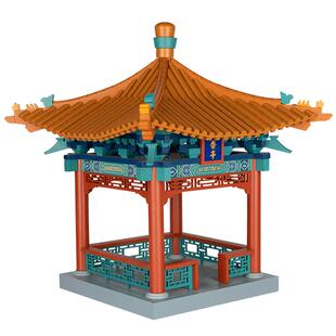 晚峰故宫凝香亭实木古建筑拼装模型中国榫卯积木结构斗拱礼品教具