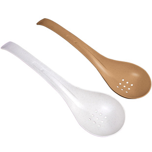 稻壳一次性大汤勺公勺漏勺加厚食品家用耐高温塑料外卖打包火锅勺