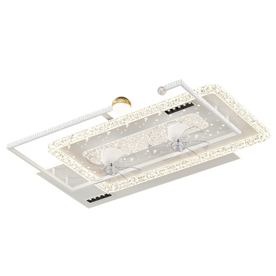 现代北欧吸顶灯客厅卧室亚克力护眼灯氛围感大气铁艺满天星风扇灯