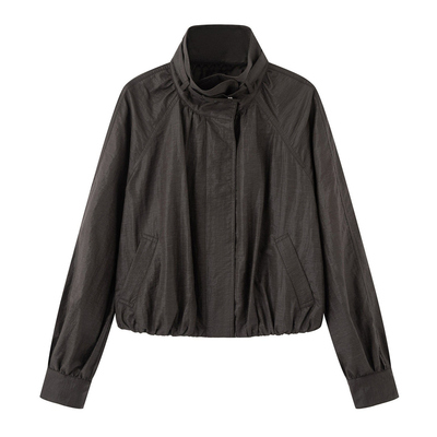 艾诺丝锦瑟立领防晒服短外套女