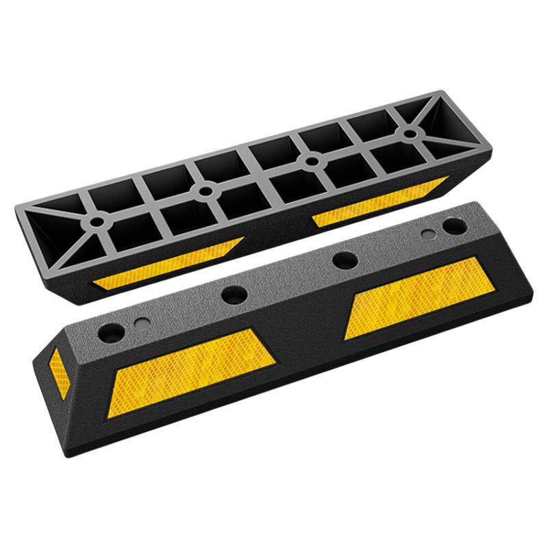 停车位地挡橡胶挡车器橡塑阻车器大汽车倒车防撞定位器实心限位器