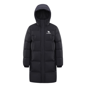 骆驼女装中长款羽绒服2026秋冬新款三防加厚保暖连帽羽绒外套