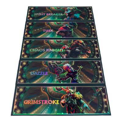 DOTA2周边银卡镭射纪念票刀塔限定七彩透卡TI13主题完美世界电竞