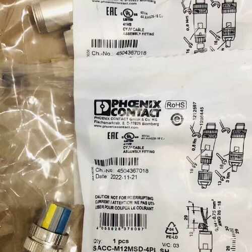 议价菲尼克斯 1424682 PHOENIX 连接器 SACC-M12MSD-4PL SH PN