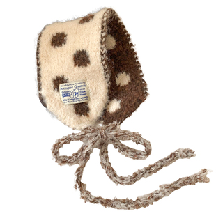 双面戴~波点针织绑带耳罩女秋冬季学生骑行保暖护耳套耳捂子耳包