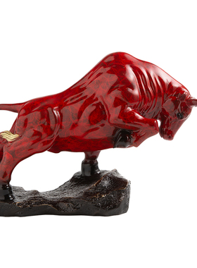 铜牛摆件生肖牛气冲天股市牛礼品