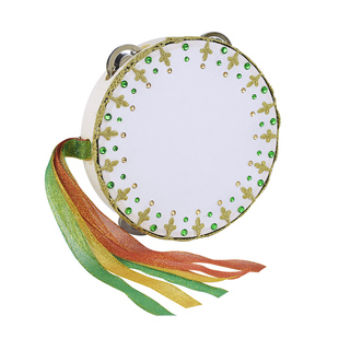 艾斯米拉达铃鼓舞蹈道具芭蕾鼓幼儿园手鼓乐器维族新疆舞飘带儿童