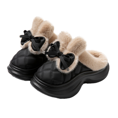 厚底增高棉拖鞋女秋冬款室内居家