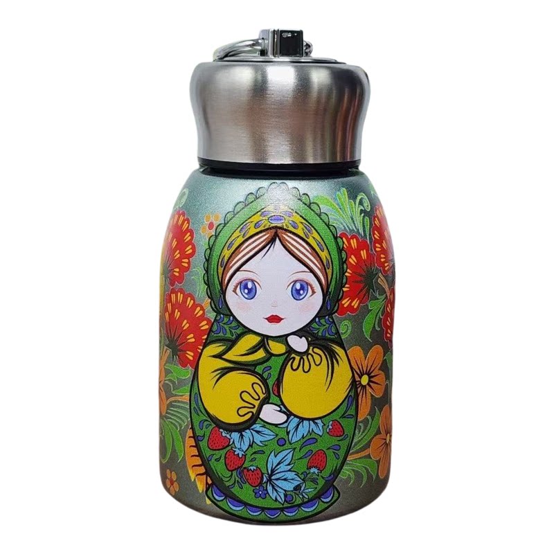 俄罗斯风格套娃保温杯300ml