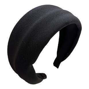 红色宽边发箍超宽高颅顶显脸小布艺海绵头箍加宽发捆秋冬发饰女款