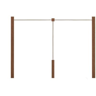 服装店不锈钢仿胡桃色上墙架