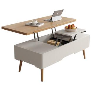 升降茶几餐桌两用多功能饭桌简约小户型家用创意可伸缩折叠茶几桌