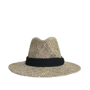 ［璀璨］春夏新款遮阳咸草镂空帽度假旅行沙滩爵士礼帽子法式复古