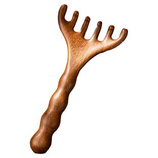 金丝檀鹿角头部经络按摩器按摩梳抓头疗爪挠头神器点穴拨筋棒面部