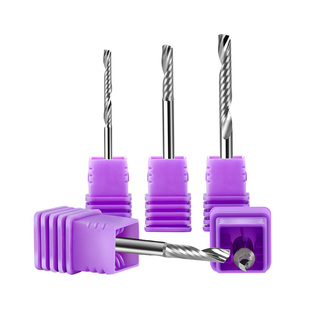 固钻3.175单刃螺旋铣刀广告亚克力PVC数控雕刻机刀具5A雕刻刀头