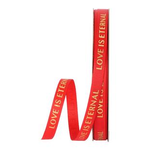 1.0 烫金螺纹带爱是永恒印花缎带彩带蛋糕包花店花束鲜花包装丝带