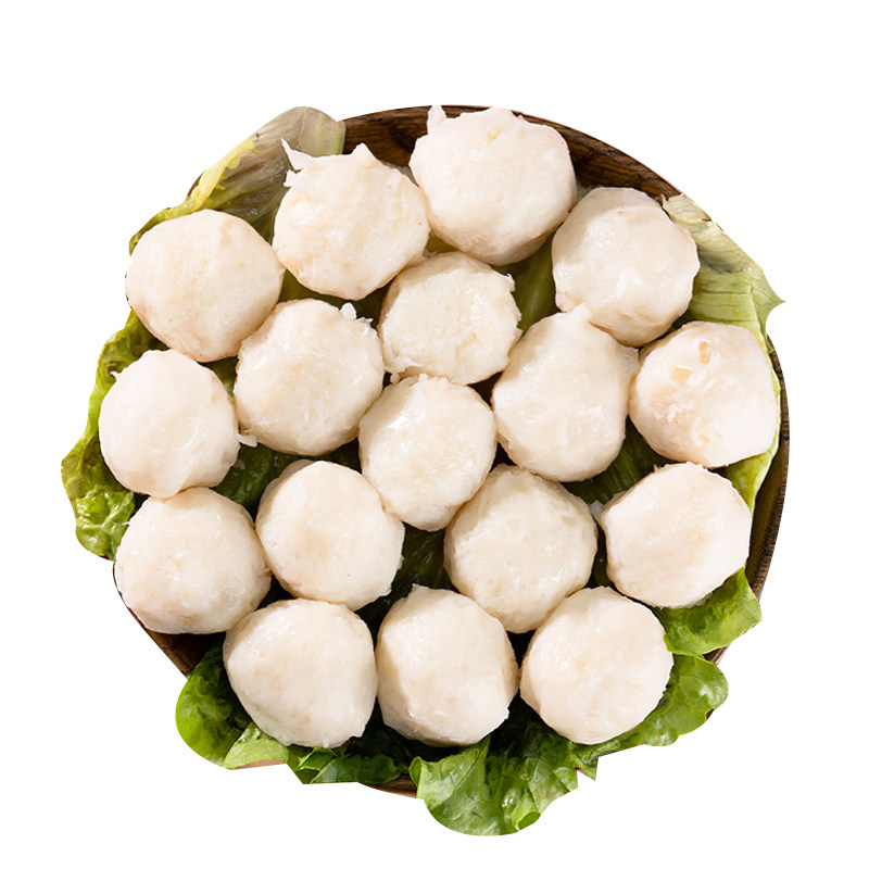 新鲜黄花鱼丸实心鱼丸墨鱼丸海鲜鱼圆子火锅丸子烧烤食材关东煮