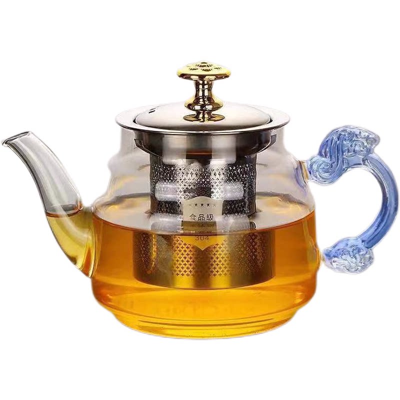 加厚耐高温明火玻璃茶壶电磁炉不锈钢煮茶器具家用办公耐热花茶具