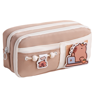 笔袋2026新款可爱大容量高颜值ins风铅笔盒小学生用儿童文具盒男孩女孩款初中生铅笔盒女生黑色可爱修狗笔袋